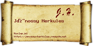 Jánossy Herkules névjegykártya